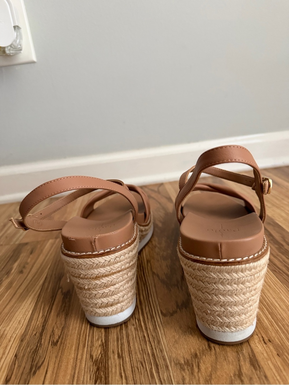 Paolo Tan Knotted Espadrille Wedge Sandals - Picture 5 of 9